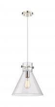 Innovations Lighting 410-1PM-PN-G411-12CL - Newton Cone - 1 Light - 12 inch - Polished Nickel - Cord hung - Pendant