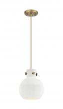 Innovations Lighting 410-1PS-BB-M410-8W - Newton Sphere - 1 Light - 8 inch - Brushed Brass - Cord hung - Pendant
