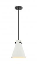 Innovations Lighting 410-1PS-BK-M411-8W - Newton Cone - 1 Light - 8 inch - Matte Black - Cord hung - Pendant