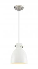 Innovations Lighting 410-1PS-SN-M412-8W - Newton Bell - 1 Light - 8 inch - Satin Nickel - Cord hung - Pendant