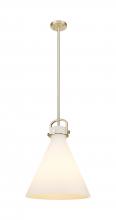 Innovations Lighting 410-1SL-CB-G411-16WH - Newton Cone - 1 Light - 16 inch - Champagne Bronze - Pendant