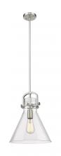 Innovations Lighting 410-1SM-SN-G411-12CL - Newton Cone - 1 Light - 12 inch - Satin Nickel - Mini Pendant