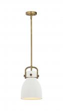 Innovations Lighting 410-1SS-BB-M412-8W - Newton Bell - 1 Light - 8 inch - Brushed Brass - Mini Pendant