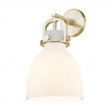 Innovations Lighting 410-1W-CB-G412-8WH - Newton Bell - 1 Light - 8 inch - Champagne Bronze - Sconce