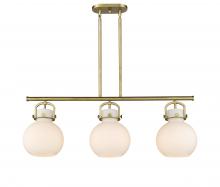 Innovations Lighting 410-3I-BB-G410-10WH - Newton Sphere - 3 Light - 42 inch - Brushed Brass - Island Light