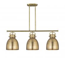 Innovations Lighting 410-3I-BB-M412-10BB - Newton Bell - 3 Light - 42 inch - Brushed Brass - Island Light