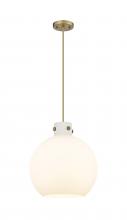 Innovations Lighting 410-3PL-BB-G410-14WH - Newton Sphere - 3 Light - 16 inch - Brushed Brass - Cord hung - Pendant