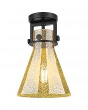 Innovations Lighting 411-1F-BK-G411-8ME - Newton Cone - 1 Light - 8 inch - Matte Black - Semi-Flush Mount