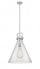 Innovations Lighting 411-1SL-SN-G411-18SDY - Newton Cone - 1 Light - 18 inch - Brushed Satin Nickel - Stem hung - Pendant