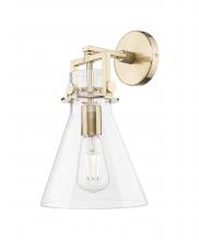 Innovations Lighting 411-1W-CB-G411-8CL - Newton Cone - 1 Light - 8 inch - Champagne Bronze - Sconce