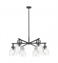 Innovations Lighting 411-6CR-BK-G412-7SDY - Newton Bell - 6 Light - 26 inch - Matte Black - Chandelier