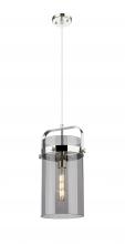 Innovations Lighting 413-1PM-PN-G413-1S-8SM - Pilaster - 1 Light - 8 inch Glass - Polished Nickel - Pendant