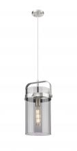 Innovations Lighting 413-1PM-SN-G413-1S-8SM - Pilaster - 1 Light - 8 inch Glass - Satin Nickel - Pendant