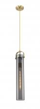 Innovations Lighting 413-1PS-BB-G413-1S-4SM - Pilaster - 1 Light - 4 inch Glass - Brushed Brass - Pendant