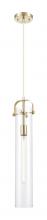 Innovations Lighting 413-1PS-CB-G413-1S-4CL - Pilaster - 1 Light - 4 inch Glass - Champagne Bronze - Pendant