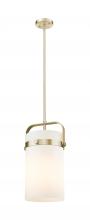 Innovations Lighting 413-1SM-CB-G413-1S-8WH - Pilaster - 1 Light - 8 inch Glass - Champagne Bronze - Pendant
