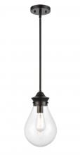 Innovations Lighting 414-1S-BK-G4142-8 - Genesis - 1 Light - 8 inch - Matte Black - Stem hung - Mini Pendant