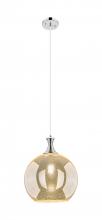 Innovations Lighting 415-1P-PN-G128-12 - Astor - 1 Light - 12 inch - Polished Nickel - Cord hung - Mini Pendant