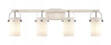 Innovations Lighting 423-4W-SN-G423-7WH - Pilaster - 4 Light - 35 inch - Brushed Satin Nickel - Bath Vanity Light