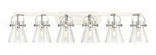 Innovations Lighting 423-6W-PN-G411-6SDY - Pilaster II Cone - 6 Light - 46 inch - Polished Nickel - Bath Vanity Light