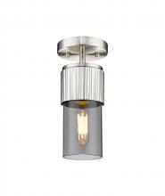 Innovations Lighting 428-1F-SN-G428-7SM - Bolivar - 1 Light - 5 inch - Satin Nickel - Semi-Flush Mount