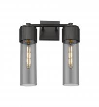 Innovations Lighting 428-2W-BK-G428-12SM - Bolivar - 2 Light - 14 inch - Matte Black - Bath Vanity Light