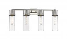 Innovations Lighting 428-4W-PN-G428-12CL - Bolivar - 4 Light - 31 inch - Polished Nickel - Bath Vanity Light