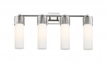 Innovations Lighting 428-4W-PN-G428-12WH - Bolivar - 4 Light - 31 inch - Polished Nickel - Bath Vanity Light