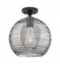 Innovations Lighting 434-1F-BK-G1213-10SM - Crown Point - 1 Light - 10 inch - Matte Black - Flush Mount