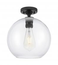 Innovations Lighting 434-1F-BK-G122-10 - Crown Point - 1 Light - 10 inch - Matte Black - Flush Mount