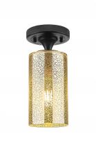 Innovations Lighting 434-1F-BK-G434-7ME - Crown Point - 1 Light - 5 inch - Matte Black - Flush Mount