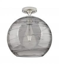 Innovations Lighting 434-1F-SN-G1213-12SM - Crown Point - 1 Light - 12 inch - Satin Nickel - Flush Mount