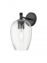 Innovations Lighting 434-1W-BK-G457-6CL - Preston Flute - 1 Light - 6 inch - Matte Black - Sconce
