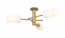 Innovations Lighting 434-3F-BB-G434-7WH - Crown Point - 3 Light - 34 inch - Brushed Brass - Semi-Flush Mount