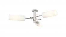 Innovations Lighting 434-3F-SN-G434-12WH - Crown Point - 3 Light - 34 inch - Satin Nickel - Semi-Flush Mount