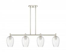 Innovations Lighting 434-4I-PN-G457-6CL - Preston Flute - 4 Light - 47 inch - Polished Nickel - Island Light