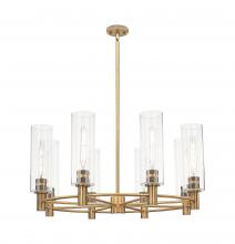 Innovations Lighting 434-8CR-BB-G434-12CL - Crown Point - 8 Light - 32 inch - Brushed Brass - Chandelier