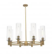 Innovations Lighting 434-8CR-BB-G434-12SDY - Crown Point - 8 Light - 32 inch - Brushed Brass - Chandelier