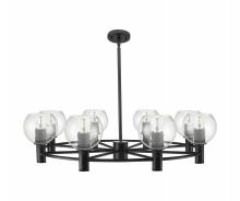 Innovations Lighting 434-8CR-BK-G124-6 - Crown Point - 8 Light - 36 inch - Matte Black - Chandelier