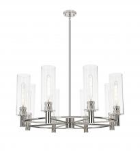 Innovations Lighting 434-8CR-PN-G434-12CL - Crown Point - 8 Light - 32 inch - Polished Nickel - Chandelier