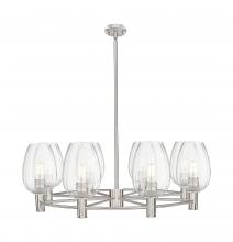Innovations Lighting 434-8CR-SN-G457-6CL - Preston Flute - 8 Light - 36 inch - Satin Nickel - Chandelier