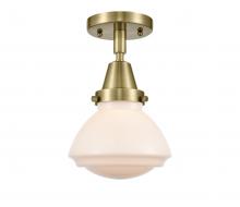 Innovations Lighting 447-1C-AB-G321 - Olean - 1 Light - 7 inch - Antique Brass - Semi-Flush Mount