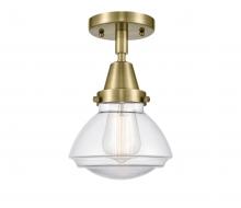 Innovations Lighting 447-1C-AB-G322 - Olean - 1 Light - 7 inch - Antique Brass - Semi-Flush Mount