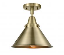 Innovations Lighting 447-1C-AB-M10-AB - Briarcliff - 1 Light - 10 inch - Antique Brass - Semi-Flush Mount