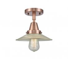 Innovations Lighting 447-1C-AC-G2 - Halophane - 1 Light - 9 inch - Antique Copper - Semi-Flush Mount