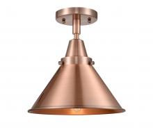 Innovations Lighting 447-1C-AC-M10-AC - Briarcliff - 1 Light - 10 inch - Antique Copper - Semi-Flush Mount