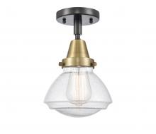 Innovations Lighting 447-1C-BAB-G324 - Olean - 1 Light - 7 inch - Black Antique Brass - Semi-Flush Mount