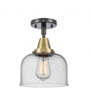 Innovations Lighting 447-1C-BAB-G74 - Bell - 1 Light - 8 inch - Black Antique Brass - Semi-Flush Mount