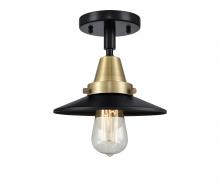 Innovations Lighting 447-1C-BAB-M6 - Railroad - 1 Light - 8 inch - Black Antique Brass - Semi-Flush Mount