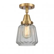 Innovations Lighting 447-1C-BB-G142 - Chatham - 1 Light - 7 inch - Brushed Brass - Semi-Flush Mount